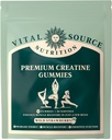 Vital Source Nutrition - 프리미엄 Creatine Gummies - 근육 성장, 회복 및 에너지 지원 - 5g Creatine Monohydrate - Vegan, Gluten-Free & Halal - Wild Strawberry - 120 Gummies - 30 서빙