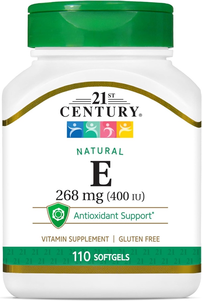21세기 E 400 I.U. 자연 (D-Alpha) Softgels, 110-Count
