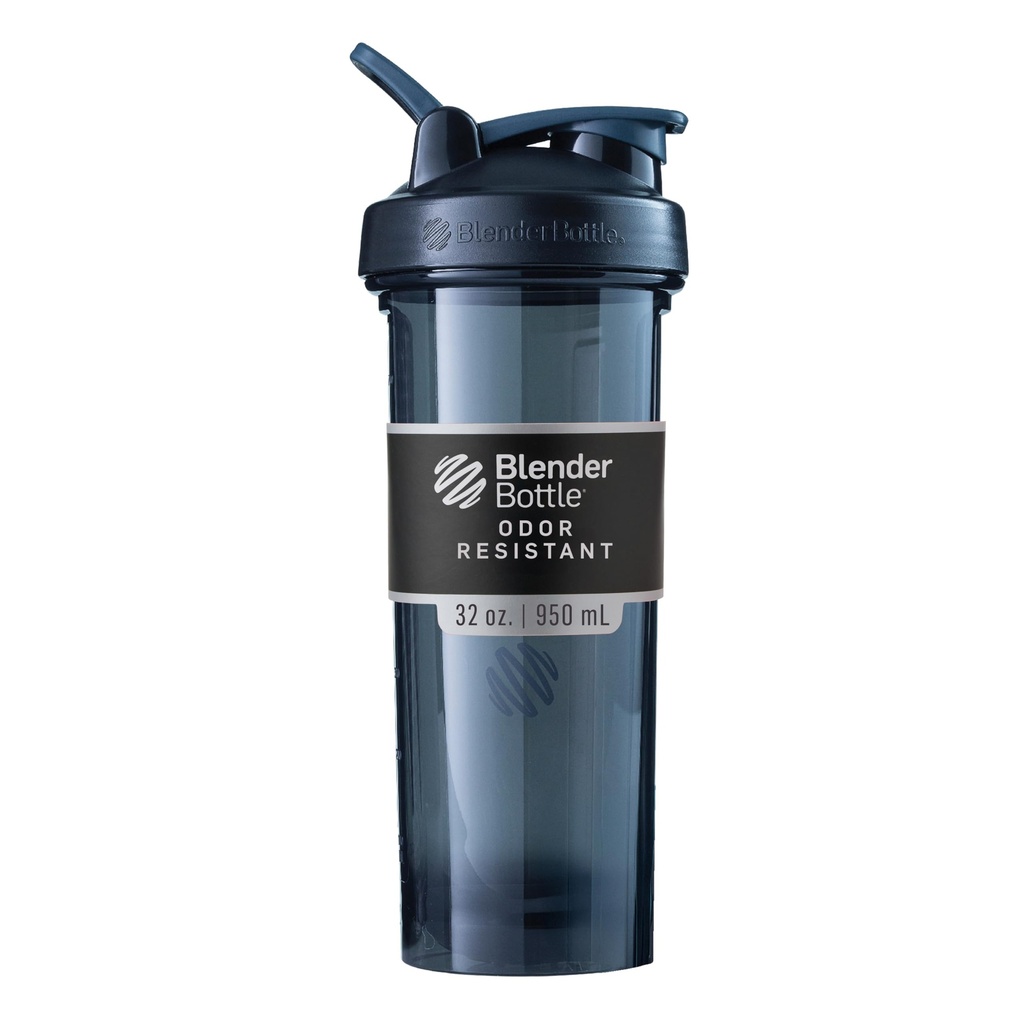 BlenderBottle Shaker Bottle Pro 시리즈 단백질 쉐이크 및 Pre Workout, 32-Ounce, 블랙