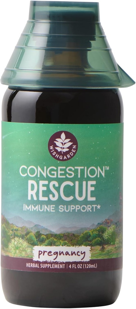 WishGarden 허브 소화 구조 임신을위한 면역 지원 - Soothes Sore Throats, Upper Respiratory Tract 및 Sinuses, Pregnancy & Postpartum, 4oz에 대한 건강 한 발 응답을 지원