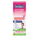 아이들의 Benadryl 염료 자유로운 알레르기 기복 액체 + 12.5 mg Diphenhydramine HCl, 아이를 위한 Antihistamine 알레르기 약은 Runny Nose & Sneezing, 거품 껌 풍미, 4개 fl. oz를 구호합니다
