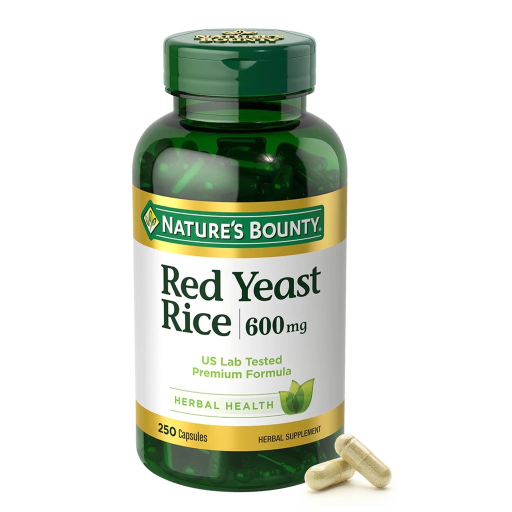 자연의 현상 빨간 효모 밥, 초본 보충교재, 600mg, 250의 캡슐