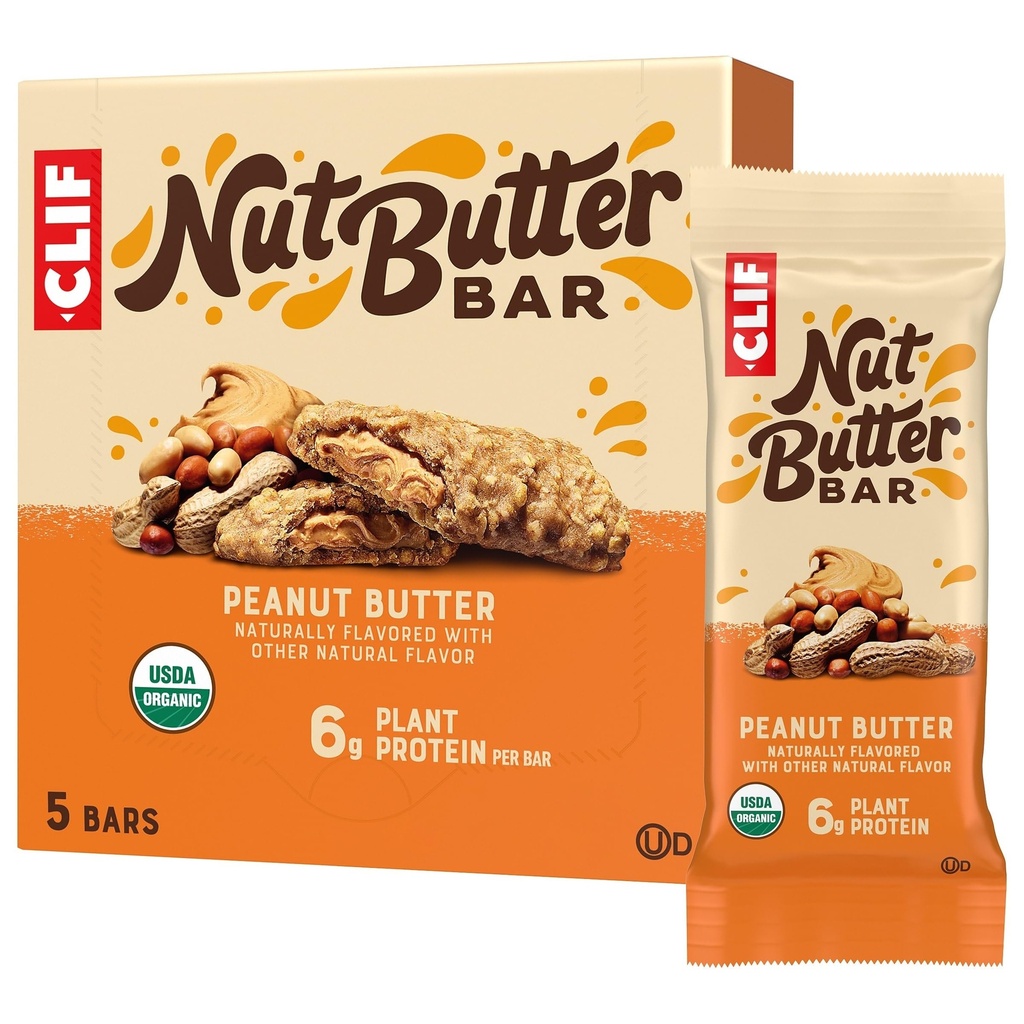 CLIF 너트 버터 바 - 땅콩 버터 - 채워진 에너지 바 - 비 GMO - USDA 유기 - 식물 기반 - 낮은 글리세라이드 - 1.76 온스. (5 팩)