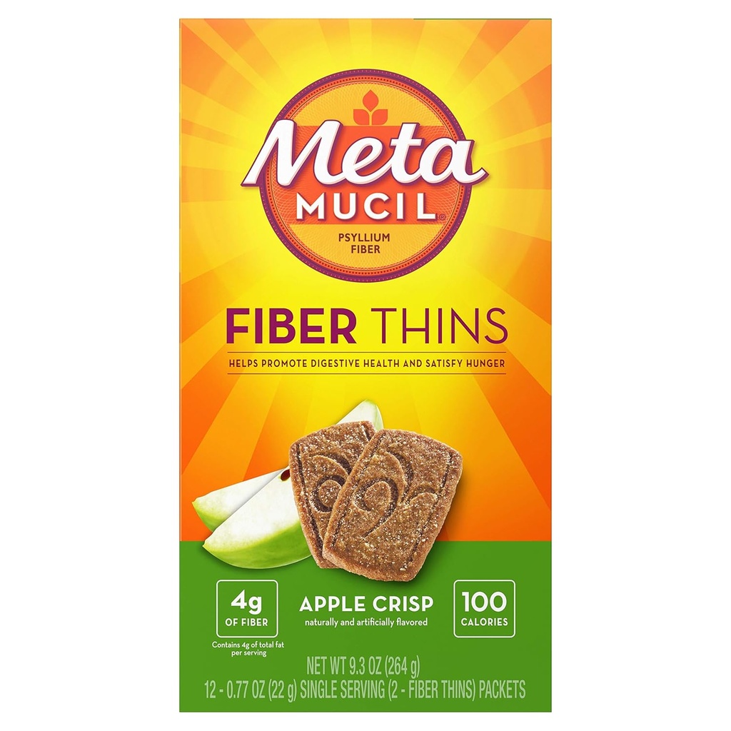 Metamucil 섬유 웨이퍼 Apple Crisp 24 각 (팩 2)