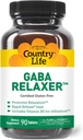 Country Life GABA Relaxer – 90 Tablets | Relaxation, Stress & Sleep Support를 위한 급속한 방출 공식 | GABA, Amino Acids & B Vitamins | 인증된 Vegan, Gluten-Free, Non-GMO