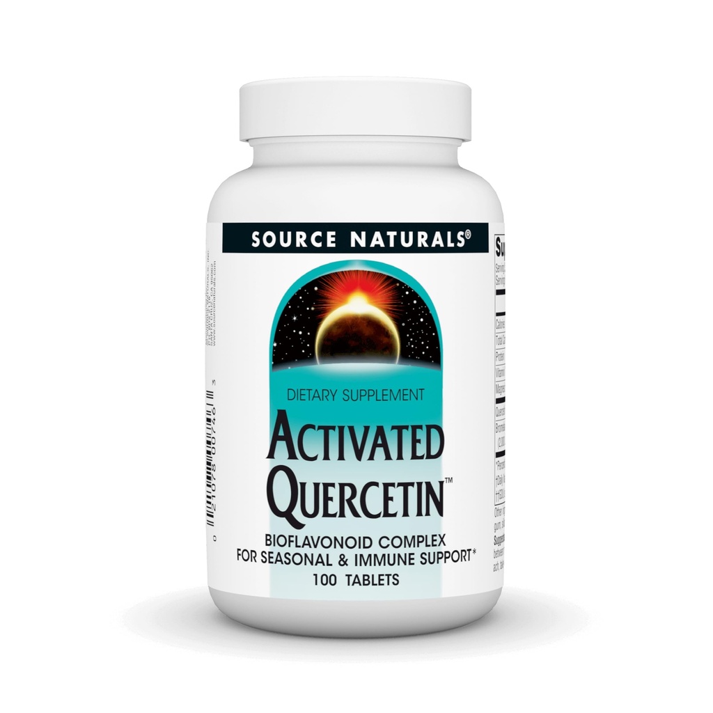 Source Naturals 활성 Quercetin - 식물 파생 된 Bioflavonoid Complex - 계절 및 면역 방어 - 100 채식 친화적 인 태블릿