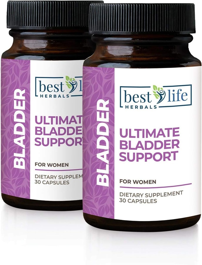 Best Life Herbals Women's Ultimate Bladder 지원 및 Incontinence, 누설 및 Overactive Bladder에 대한 제어 보충 - 2 병