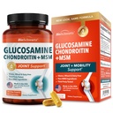 글루코사민 Chondroitin MSM 합동 지원 보충교재 - 교원질 펩티드, 심황 및 생강, Hyaluronic 산, 합동 안락을 위한 글루코사민 Chondroitin 황산염 - 글루텐 자유로운, 비 GMO, 90의 캡슐