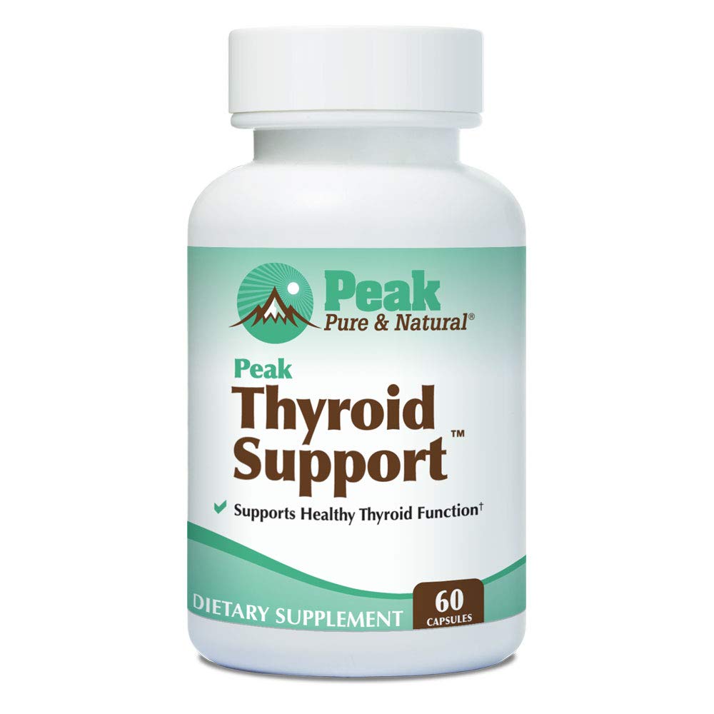 Peak Pure & Natural의 갑상선 지원 | Thyroid Supplement and Metabolism Booster to Support Weight Maintenance | 아이오딘 보충 교재| 60 캡슐