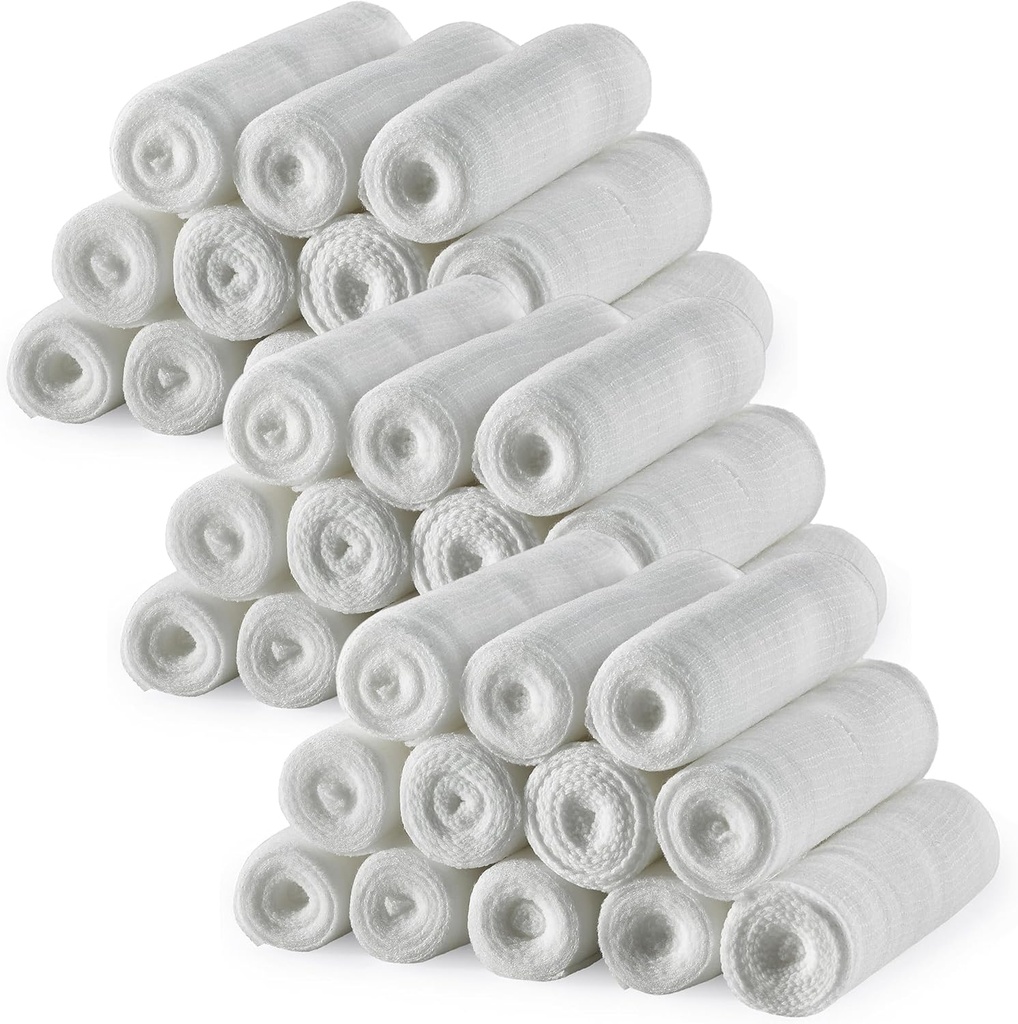MEDca Gauze 붕대 롤 - 36 팩, 4 롤 당 x 4.1 야드, 부상과 응급 처치 키트의 모든 유형에 대 한 포장 의료 학년 뻗기 (4 인치, 36 PC)