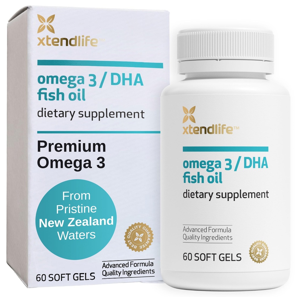 Xtendlife Omega 3 DHA 물고기 기름 - 700mg DHA와 300mg EPA를 가진 1100mg - 심장과 뇌를 위한 Omega 3 6 9 보충교재 - 1 달 공급 (60 조사)