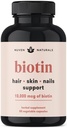 머리 비타민 - 비타민 A, E, C, D 및 Adaptogens를 가진 Biotin 10000 mcg는 머리, 피부 & 못을 지원합니다 - 건강 & 성장을 위한 Biotin 보충교재 | Vegan, 비 GMO, 글루텐 무료 | 60의 캡슐 & 30의 서빙