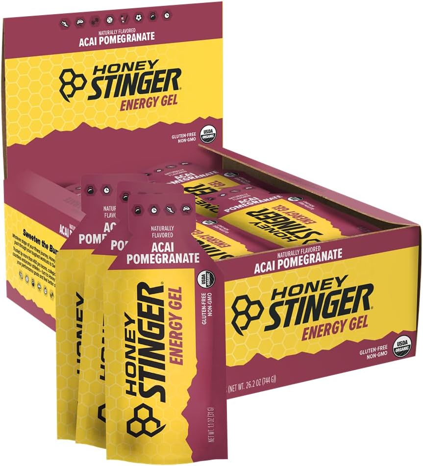 HONEY STINGER 유기 Acai 석류 에너지 젤, 1.3 OZ
