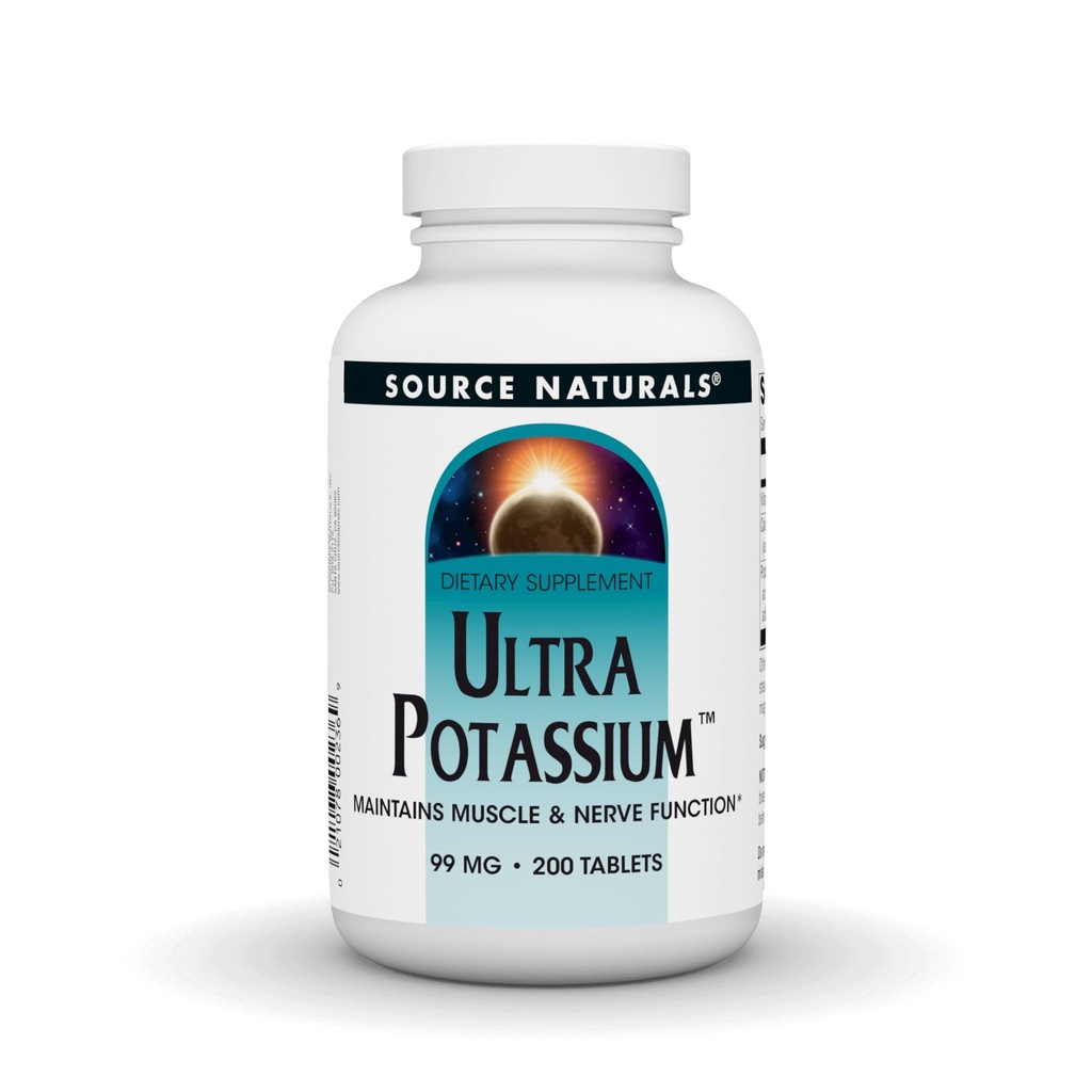 Source Naturals Ultra Potassium 99 mg은 근육 및 신경 기능 유지 - 규정식 보충교재 - 200 정제