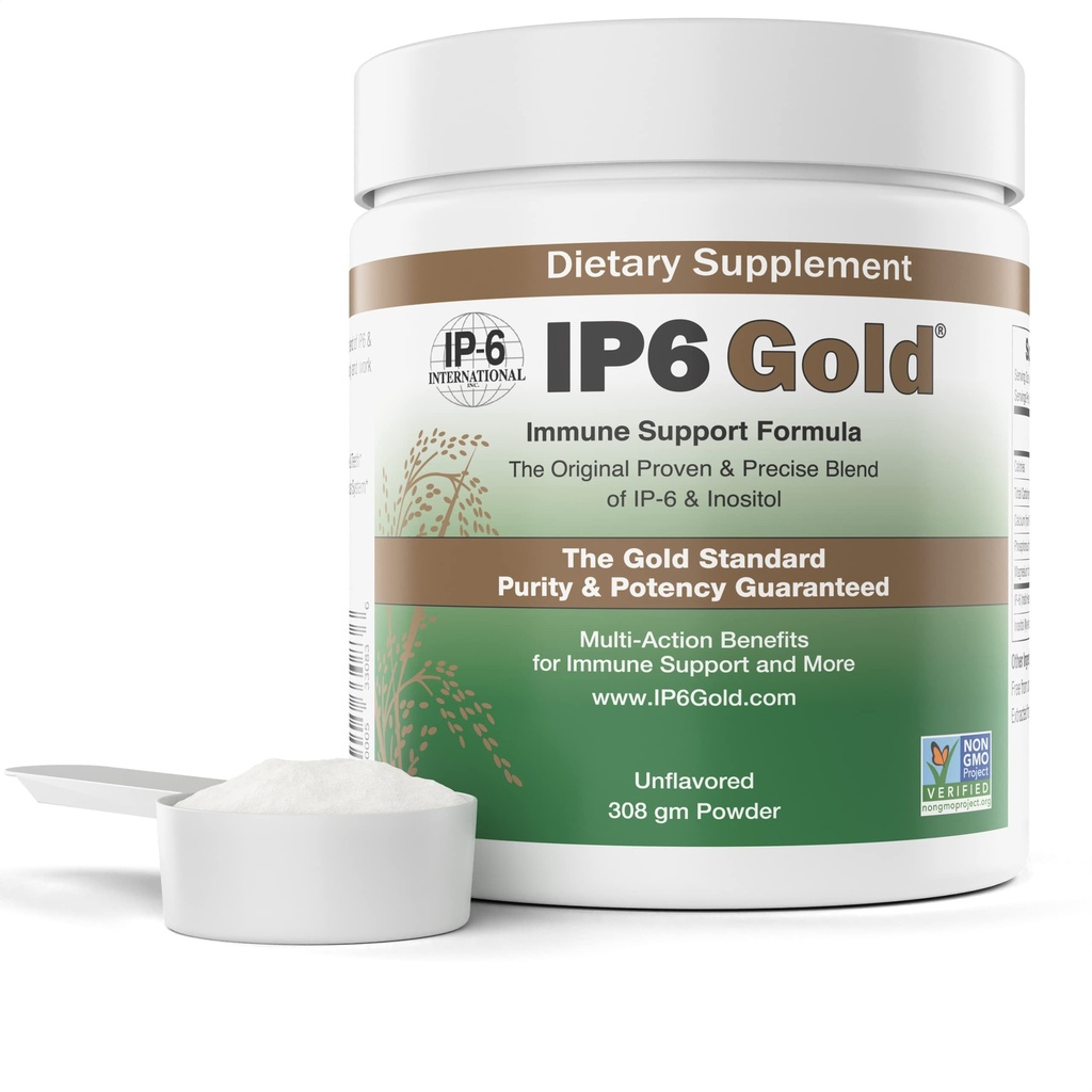 IP6 골드, IP-6 & Myo-Inositol, 불연 분말 308 gm - Inositol Hexaphosphate 보충 - Vegan, 비 GMO, 글루텐 무료
