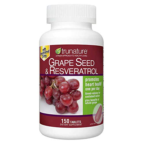Trunature 포도씨 & Resveratrol 150 Softgels의 병