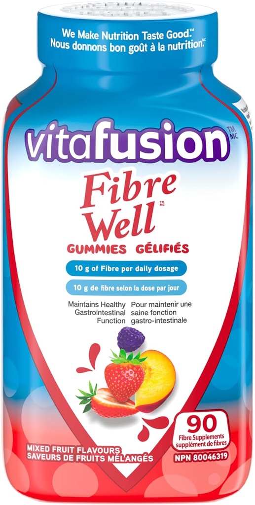 Vitafusion 섬유 잘 섬유 보충교재 Gummies, 90의 Gummies