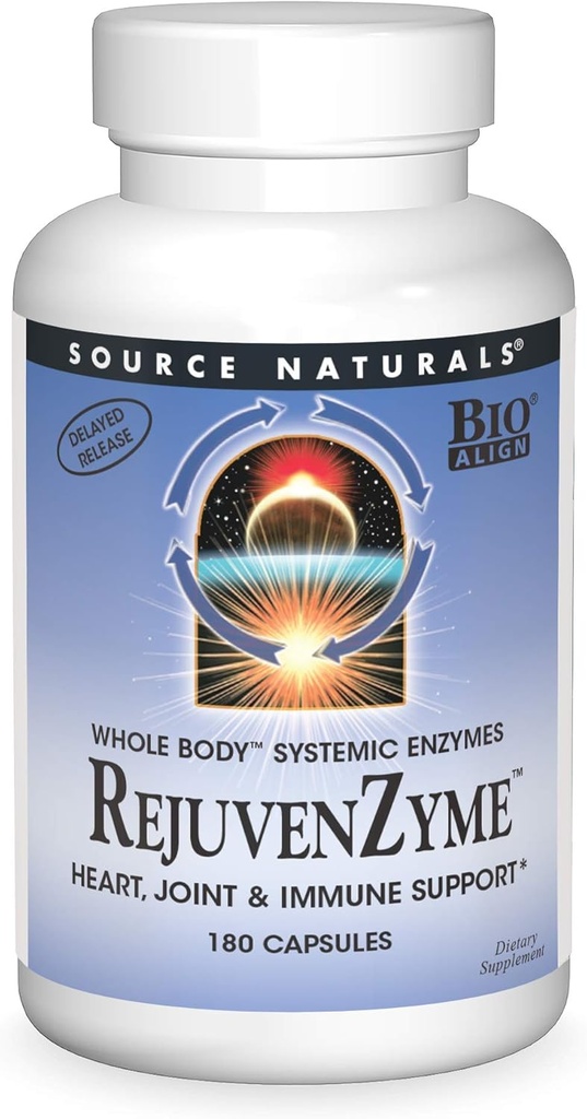Source Naturals RejuvenZyme - 심장, 관절 및 면역 지원 - 180 캡슐