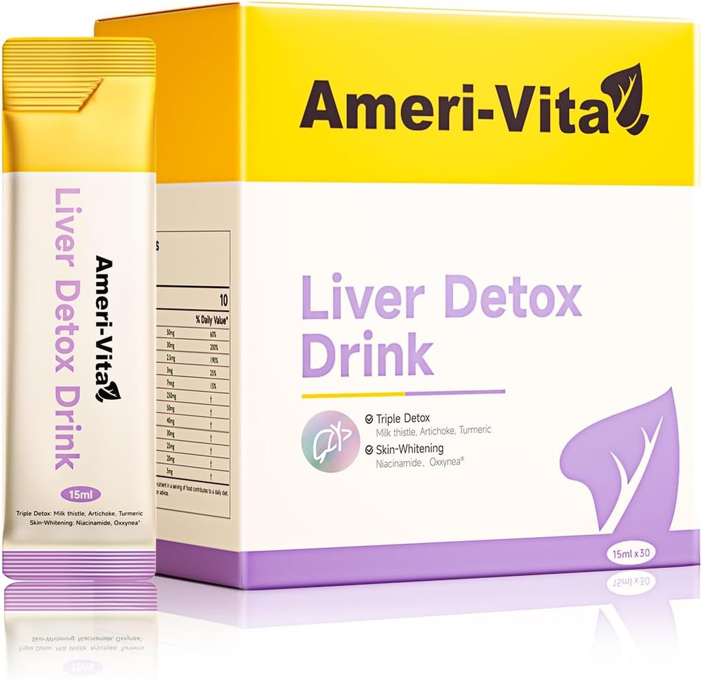 액체 생강 Detox 음료 보충 - 심황 & Inositol와 우유 이틀 & Artichoke 추출물 - 자연 생강 건강 지원 - Sugar-Free, Non-GMO, 복숭아 맛 - 30 Sachets