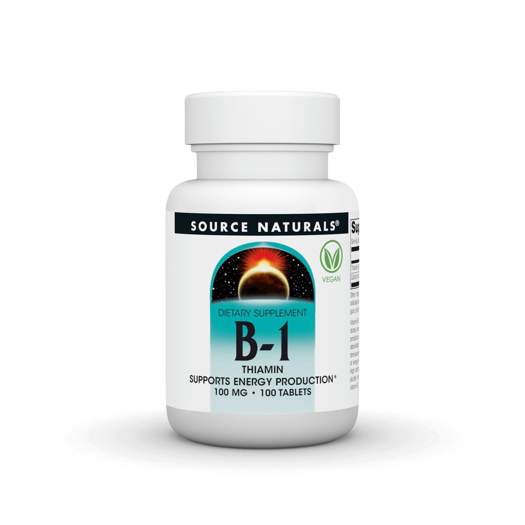 비타민 B-1 100mg 소스 Naturals, Inc. 100 탭