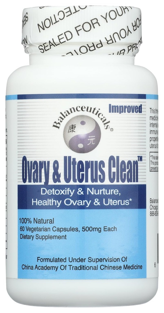 Ovary & Uterus 청결한, 500 mg 규정식 보충교재 캡슐, 60 단위 병