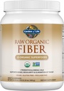 생활 익지않는 유기 섬유 분말의 정원, 30의 서빙, 15의 유기 Superfoods, Probiotics, Omega-3 ALA, 4g 수용성 섬유, 5g 불용해성, Psyllium Husk는 해방합니다