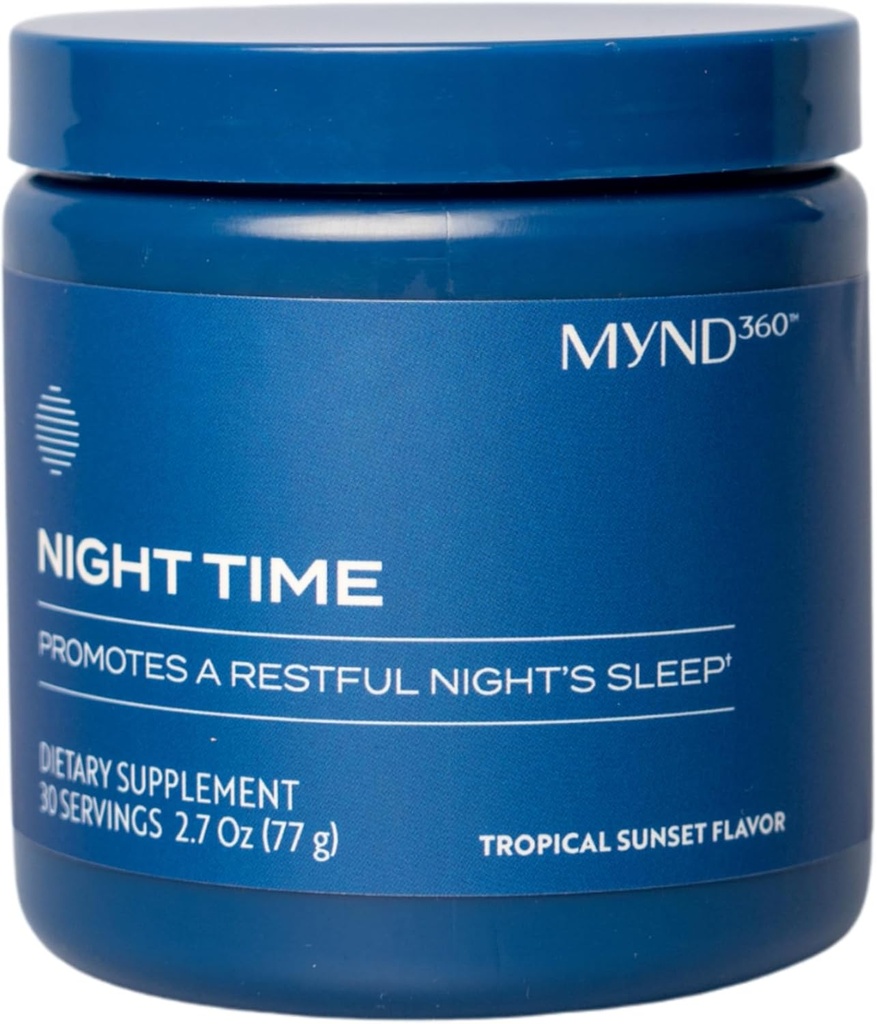 Nu Skin MYND360 Night Time Sleep Aid | 마그네슘 & Melatonin Sleep Supplement | 마그네슘 감귤 레이트 분말 | 편안한 수면을 촉진 | 마그네슘 보충 교재