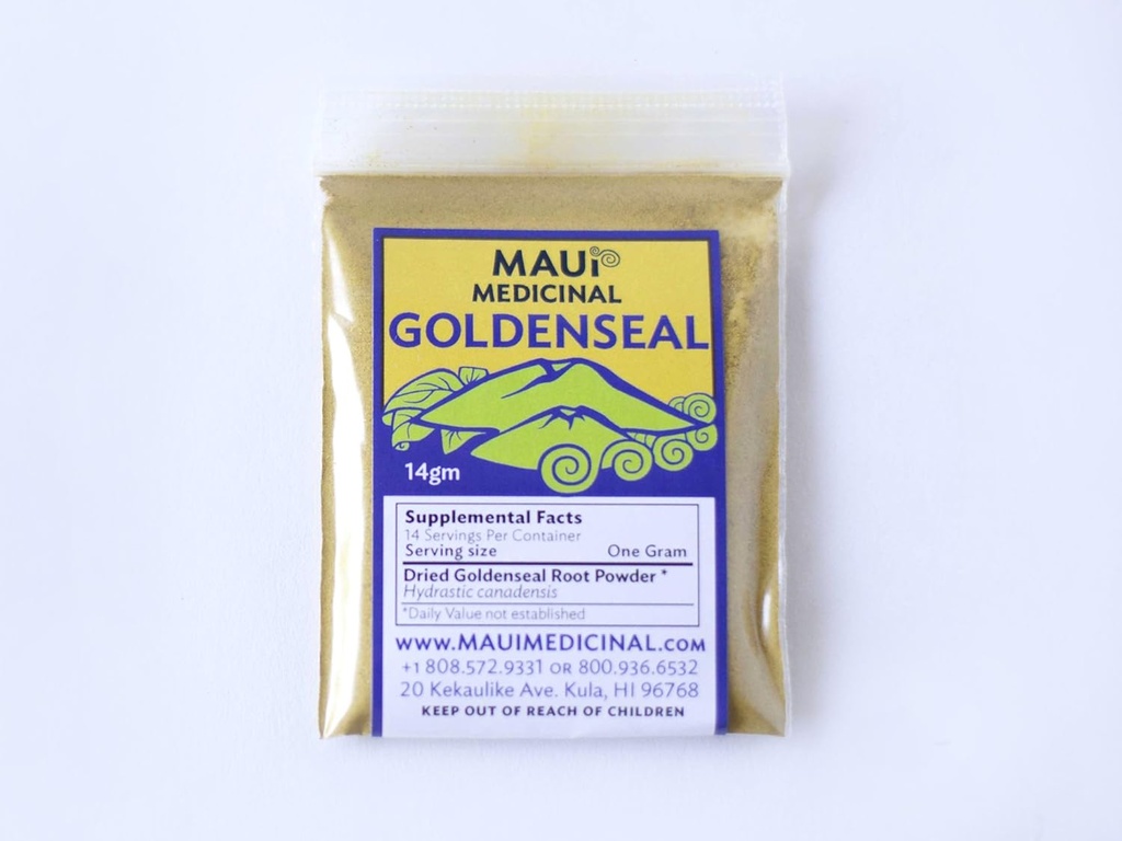 Goldenseal 뿌리 분말 ** 미국 Grown & 포장 ** 14 gm = 1/2 Ounce