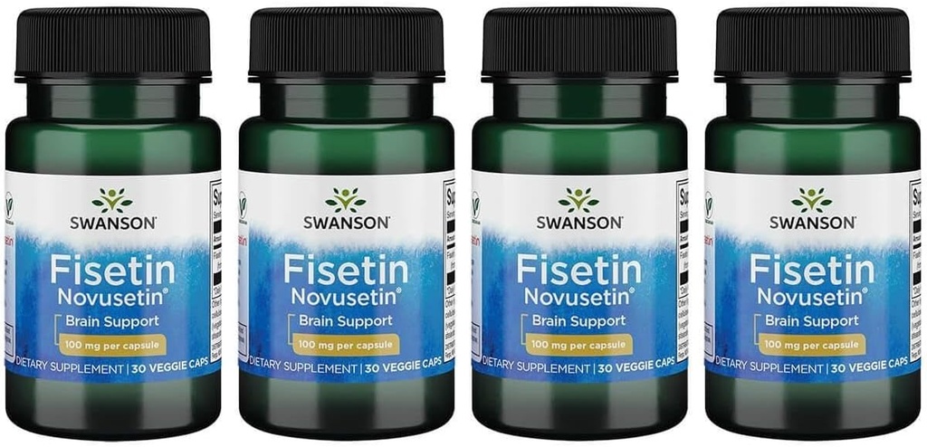 Swanson Fisetin은 Apigenin, Luteolin 및 Quercetin 100 Milligrams 30 Veg 캡슐 (4 팩)와 유사한