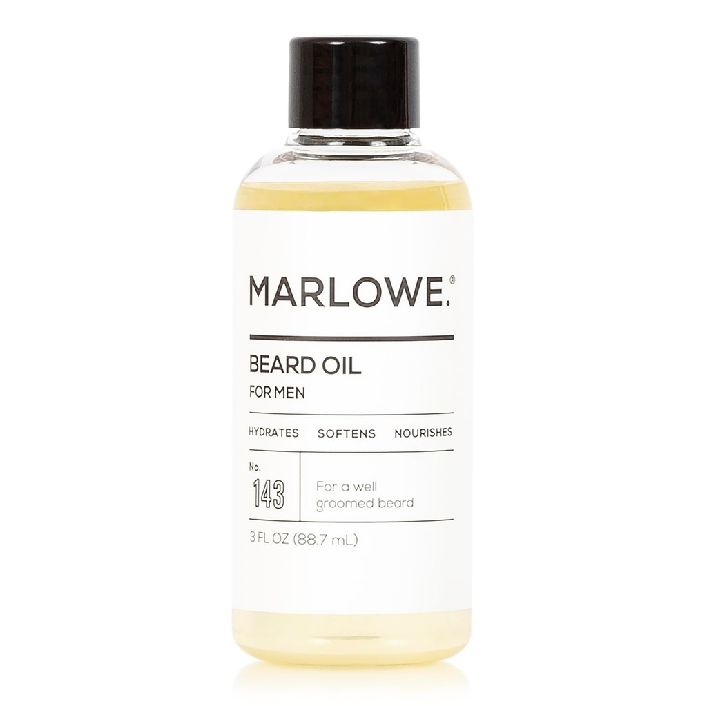 이름 * No. 143 Beard Oil 3 oz, 남성, 연화 및 풀러 Beard Care, Sunflower & Safflower Oils, 조건 및 Nourishes, 향수 무료 100 % 천연 연화제