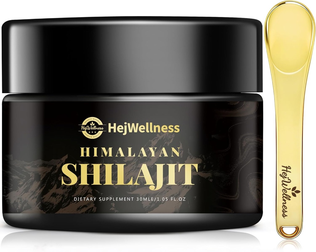 Shilajit 수지 유기 85+ 추적 무기물 & Fulvic 산 - 에너지 부스트 & 면역 지원, 500mg를 위한 남자 & 여자를 위한 60의 서빙 자연적인 Shilajit