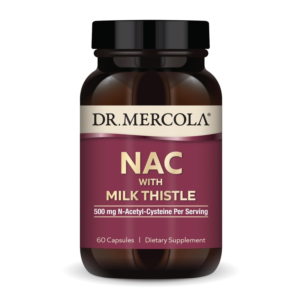 우유 이틀을 가진 Mercola NAC 박사 - 산화 방지제와 함께 - 정상 해독 과정 - 봉사 당 500 mg N 아세틸 Cysteine - 비 GMO, 글루텐 자유로운 & 간결 자유로운 - 60의 캡슐 (30 봉사)