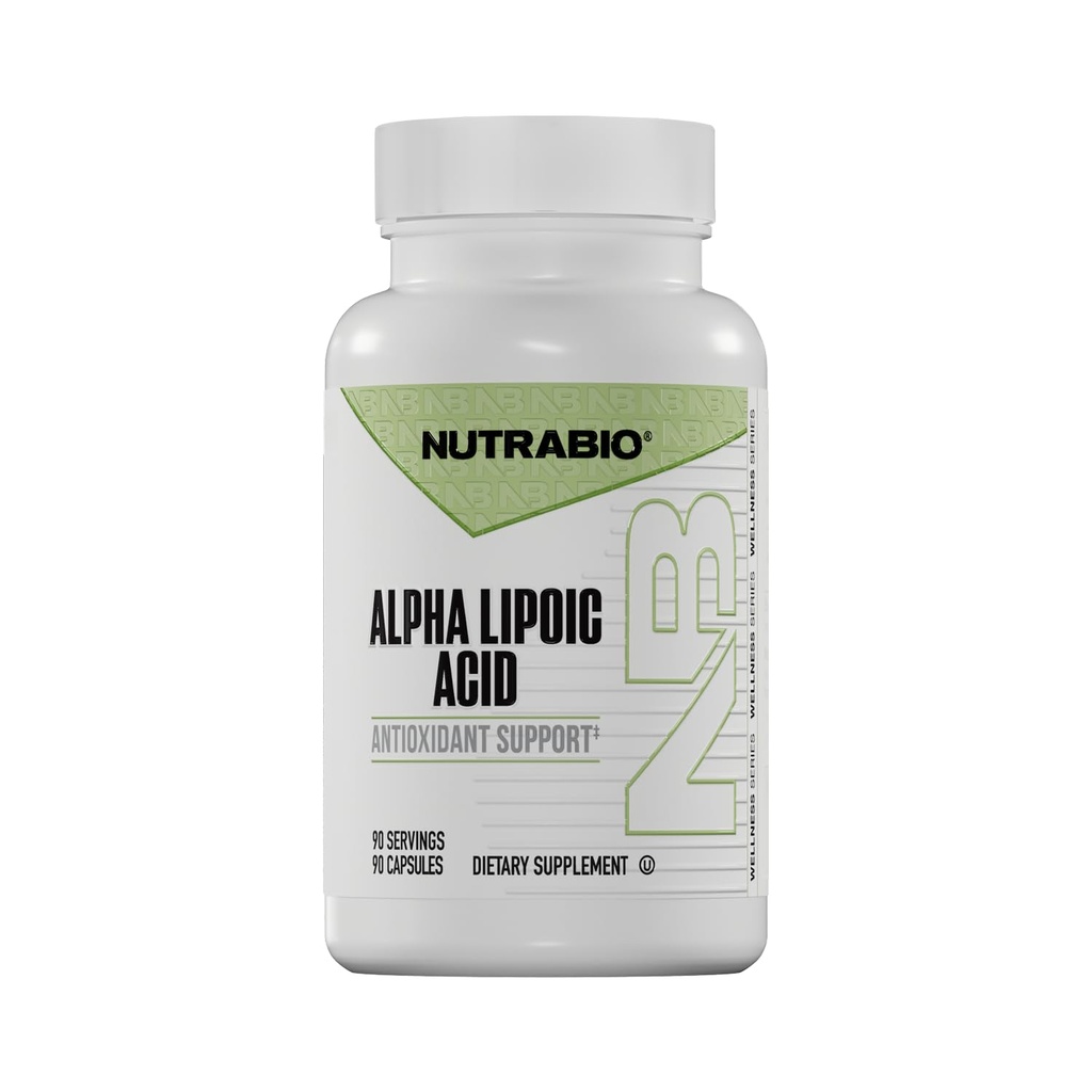 NutraBio 알파 Lipoic 산 (ALA) 보충교재, 300mg – 지원 산화 방지제 건강, 5 월 부스트 에너지 생산 및 웰빙, 90 야채 캡슐