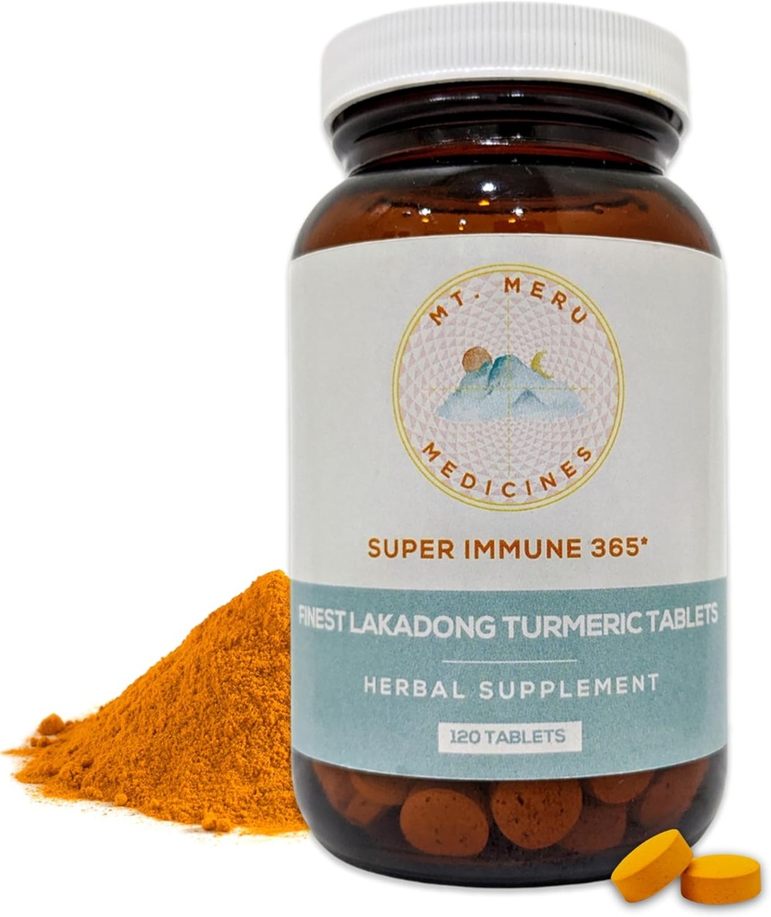 심황 정제 보충 - 블랙 - 퍼퍼 - 건강한 심장, & 건강한 면역 체계 - 120 Vegan 정제로 강화된 High-Curcumin Lakadong 심황으로