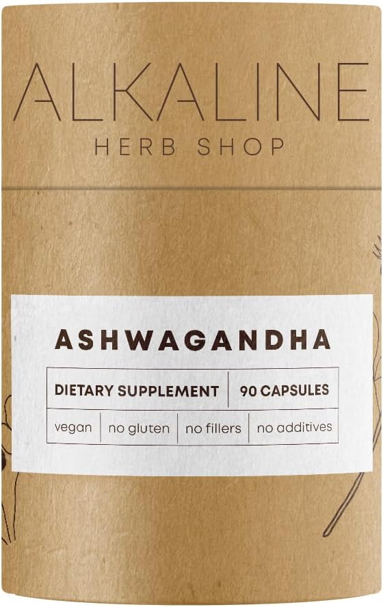 알칼리 허브 상점 Ashwagandha 보충교재 90의 캡슐