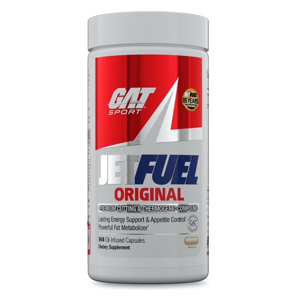 GAT SPORT JetFuel Original - 체중 감량 보충, 에너지 부스터, 지방 버너, 식욕 억제제 (144 캡슐)