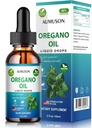 Oregano Oil Liquid Drops with Carvacrol, 비타민 E - 6 개월 Oregano Drops Tincture Extract, Cleanse, Detox, Immune Support, Digestive Gut Health 공급 오일 2oz