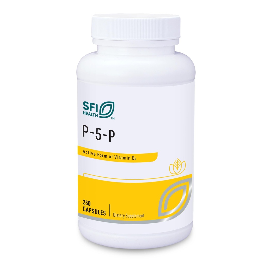 Klaire Labs SFI 건강 P-5-P - 30 Bioactive Vitamin B6 Pyridoxal-5-Phosphate for Metabolic & Liver Support, Hypoallergenic (250 캡슐)의 밀리그램
