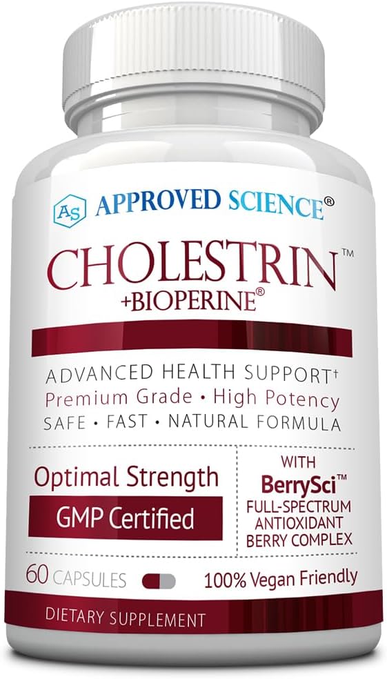 승인 과학 Cholestrin - Lipid 레벨 지원 - 산화 방지제, Lecithin, Berberine HCL, Berries, BioPerine - 60 캡슐 - 미국에서 만든