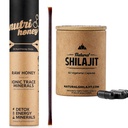 NATURAL SHILAJIT 캡슐 (1-2 개월 공급) | 60 Count & Shilajit Honey Sticks Resin Mix with Raw Honey (30 스틱)