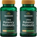 Swanson Ultra Potency Probiotic 소화 건강 면역 체계 지원 66 억 CFU Prebiotic NutraFlora scFOS 60 DRcaps Veggie 캡슐 (캡) (2 팩)