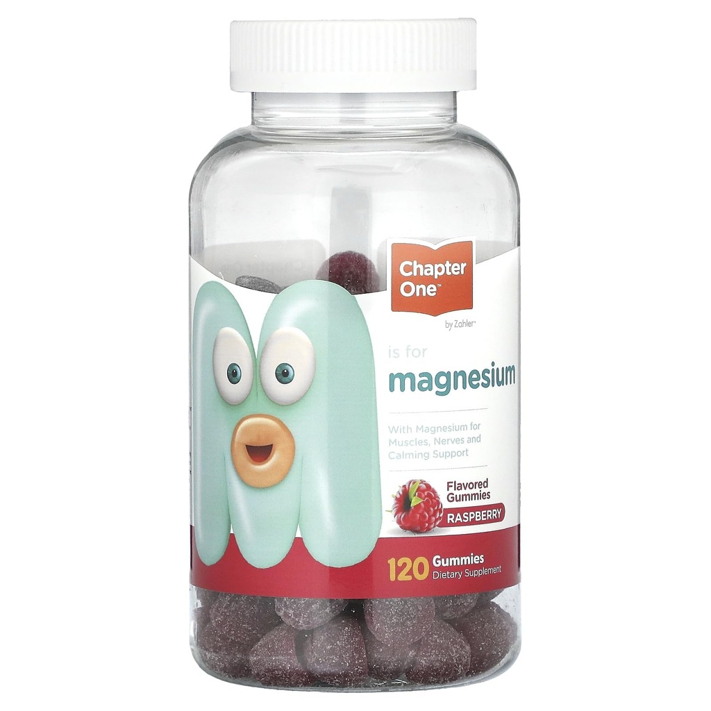 장 어린이 & 성인을위한 하나의 마그네슘 Gummies - 천연 Calm Gummies - Calm Magnesium Citrate - Bone 및 Muscle Functions for Kids & Adults - Mood Support, Kosher Raspberry flavor (120)