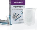 NASALFRESH MD - 사선 패킷 - 빠른 용해 - 단일 용도 - 사전 - 관개 - 개별적으로 포장 (3.75g / 1.3oz) - 90 카운트 리필 패킷 - 300mm 컵