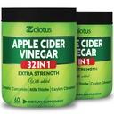 Zolotus Apple Cider Vinegar 캡슐 32in1, Turmeric, Cinnamon, 우유 이틀, Berberine, Elderberry, Quercetin - (2 팩) 60 캡슐