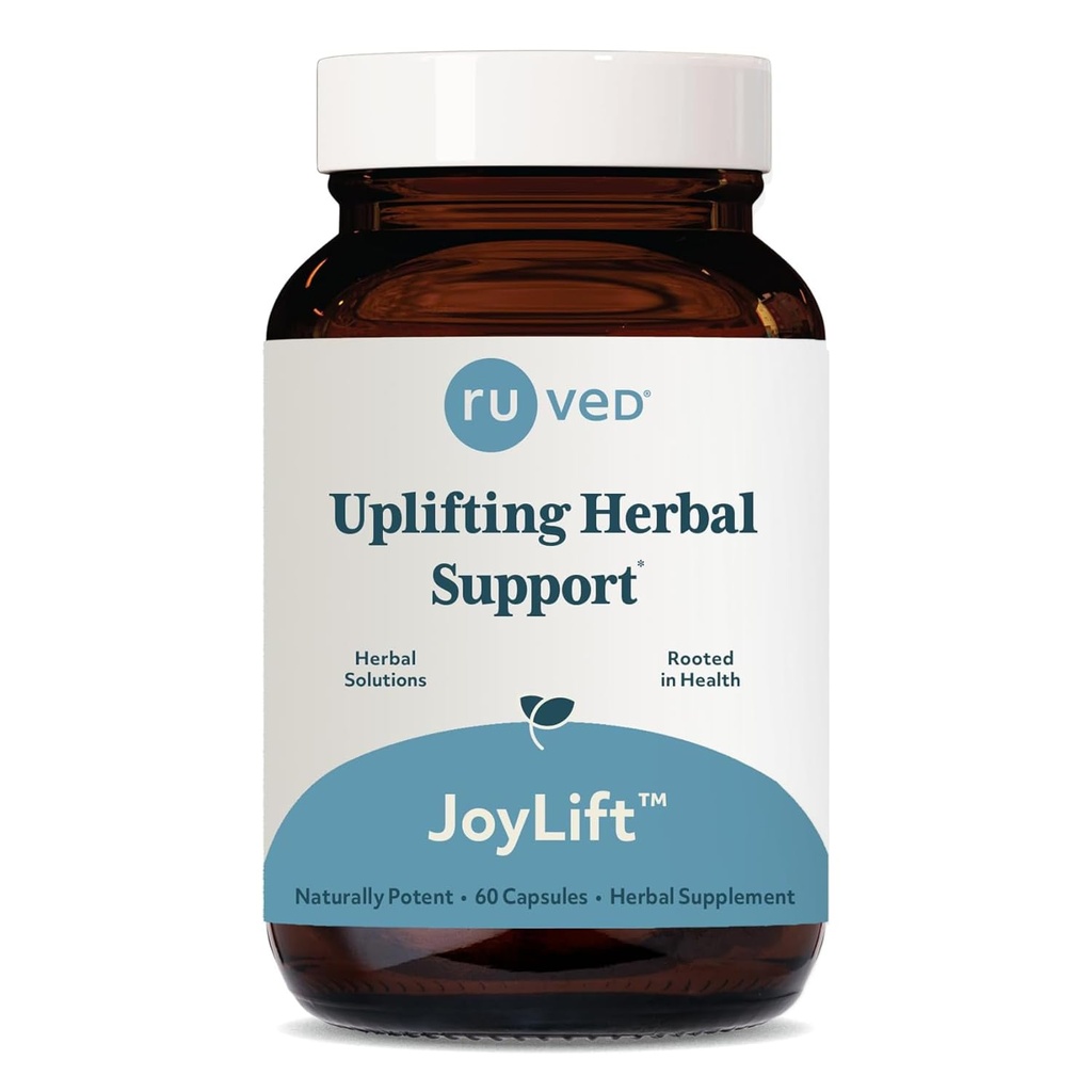 ruved JoyLift - Saffron 및 Ashwagandha 보충 교재, 여성과 남성을위한 상승 공식, 성인을위한 초본 지원 - 60 채식 캡슐 (1 개)