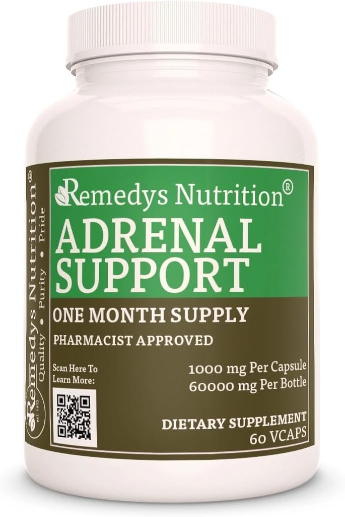 Remedy의 영양 보조 지원 | 1,000 mg, 60 Vegan 캡슐 초본 다이어트 보충 | 2 개월 공급