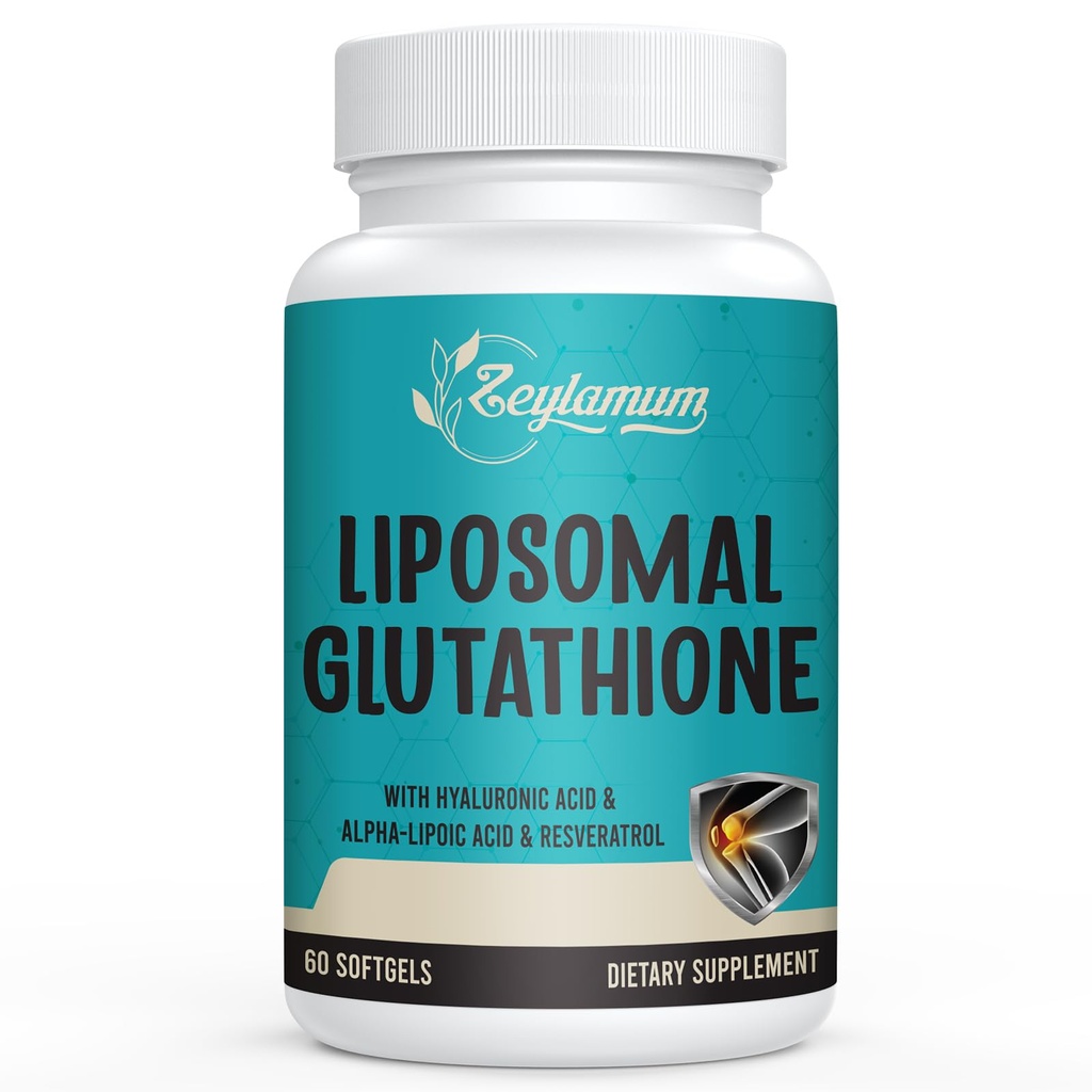2400 MG Liposomal 글루타티온 Softgels, 최대 흡수, 활동적인 모양 L 글루타티온은 Hyaluronic 산, Resveratrol, Detox, 뇌, 면역 체계, 60 Softgels를 위한 주된 산화 방지제와 더불어 감소했습니다