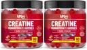 Creatine Monohydrate Gummy 5000mg for Men & Women - 180 Chewable Creatine ADVANCE COMPLEX Taurine & B12 Gummies Strawberry Flavoured | Pre 운동 체육관 보충| Halal | Vegan | (2 개월 공급)