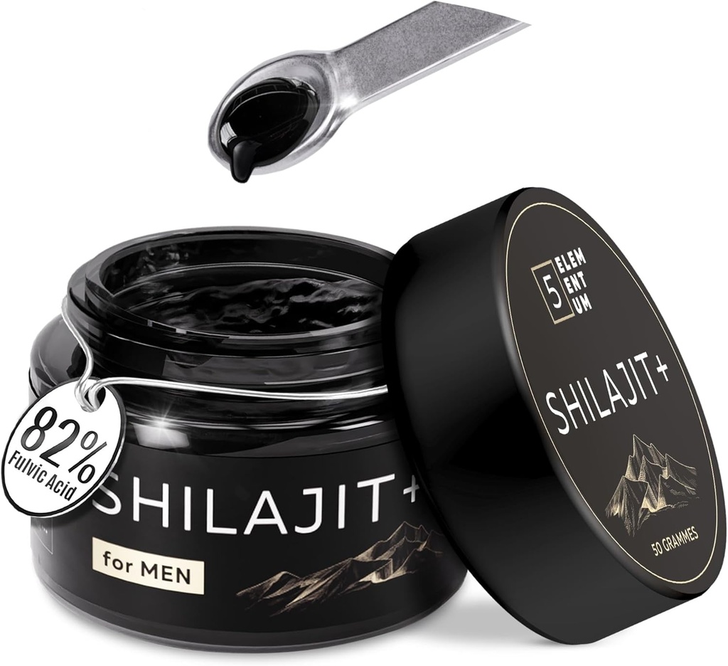 Shilajit 순수한 Himalayan 유기 Shilajit 수지 50g - 최대 매일 복용량 500mg - 85 + Trace 무기물 및 에너지 지원 면역 지원 50 그램을 위한 Fulvic 산을 가진 남자를 위한 자연적인 Shilajit