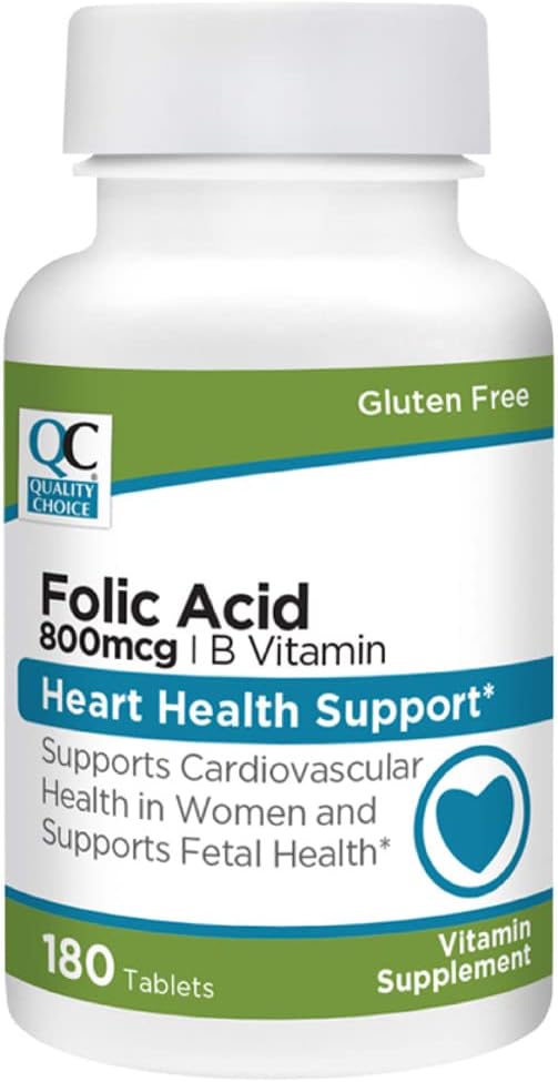 질 선택 심장 & 태아 건강 180 조사 Folic 산 800 mcg + B 정제